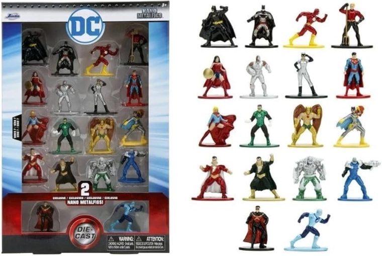Figurines de collection en métal DC – lot de 18 pièces, série 7 (échelle 1:65)