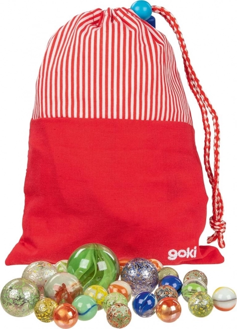 Goki sachet de billes en verre 50 pcs