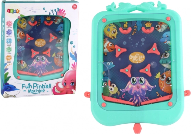 Jeu de table mini flipper avec bille – vert