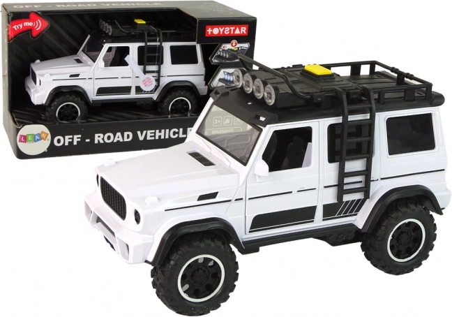 Voiture tout-terrain blanche 1:14 avec sons et lumières