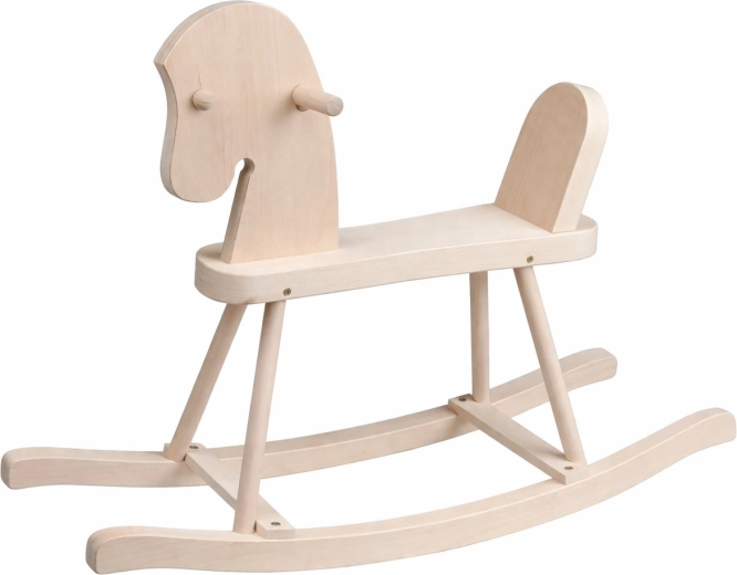 Cheval à bascule en bois pour enfants BABY MIX – naturel