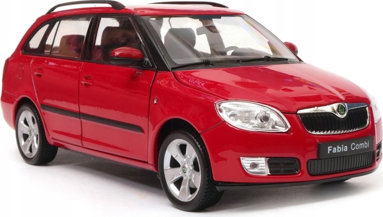 Modèle de voiture en métal Welly Škoda Fabia Combi II (2009) 1:24 rouge