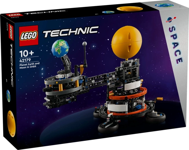Lego Technic planète Terre et Lune en orbite