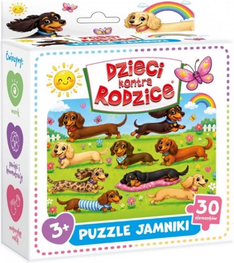 Enfants contre parents – Puzzle Teckels