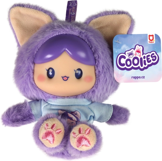 Poupée en peluche Coolies violette 15 cm