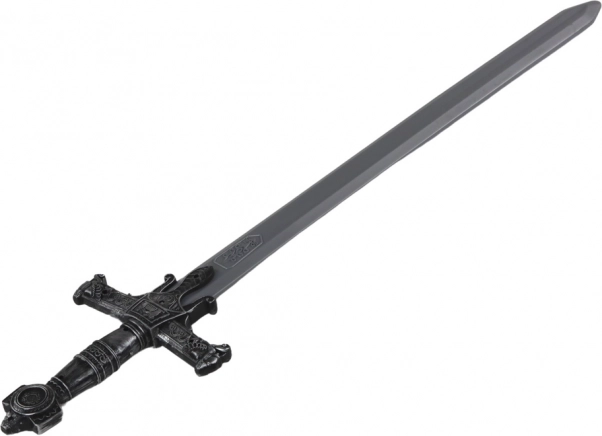 Épée de guerrier en plastique avec poignée ornée et effets sonores 80 cm