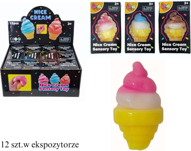 Balle anti-stress à presser glace - 1 pièce