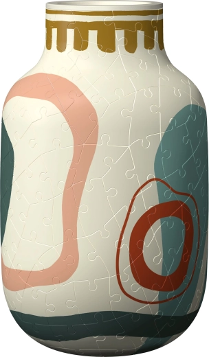 Vase puzzle 3D abstraction beige