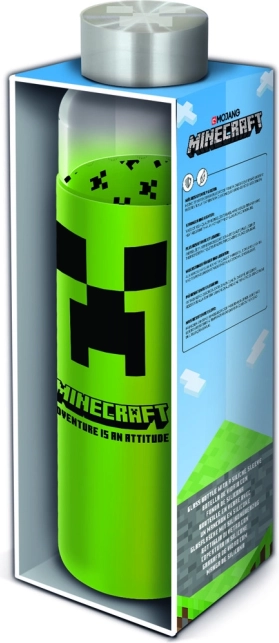 Bouteille en verre avec étui MINECRAFT 585 ml