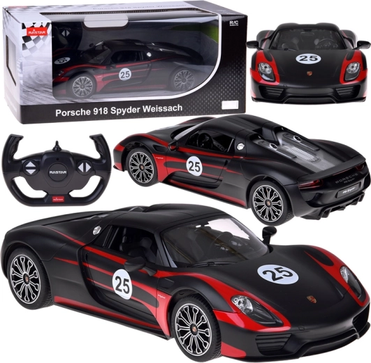 Rastar voiture RC PORSCHE 918 Spyder Weissach 1:14 avec éclairage – noir