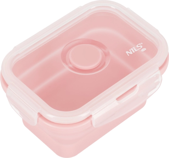 Boîte à goûter pliable NILS Camp 355 ml rose