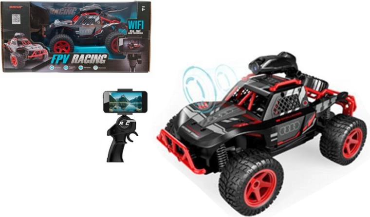 Voiture RC tout-terrain avec caméra Wi‑Fi FPV et support pour téléphone
