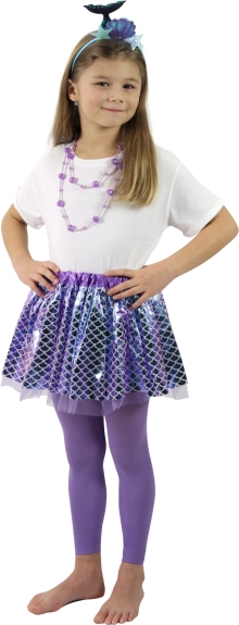 Déguisement enfant sirène avec jupe et serre-tête