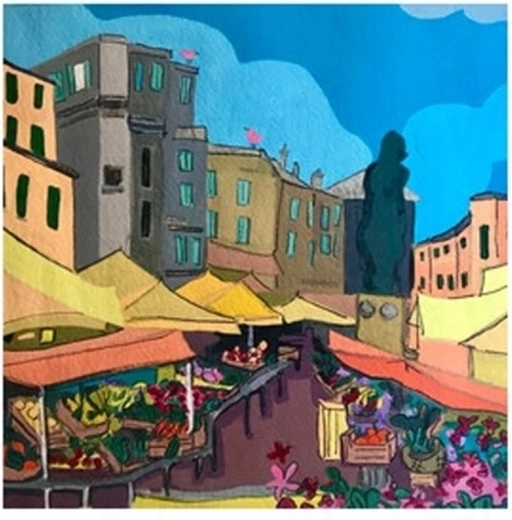 Norimpex Peinture par numéros Marché aux fleurs 40 × 50 cm