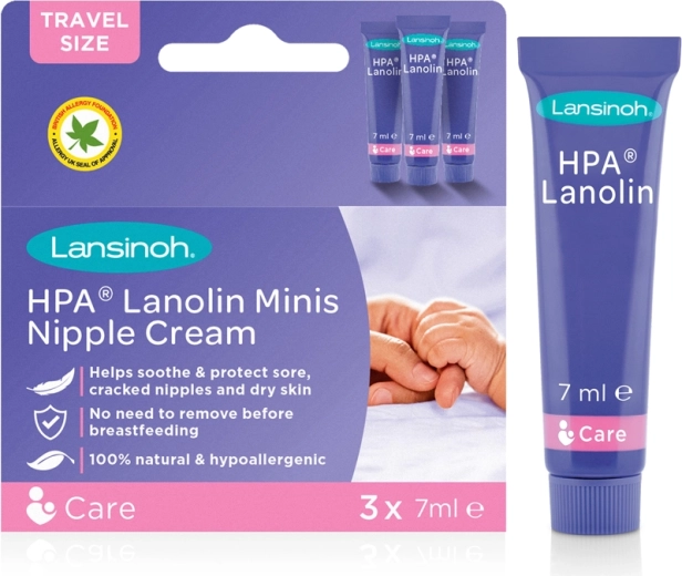 Lansinoh HPA crème à la lanoline pour mamelons Minis 3×7 ml