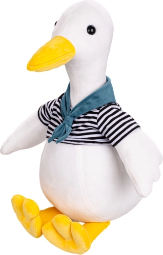 Canard en peluche en tenue de marin 50 cm