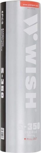 Volants de badminton en PVC WISH S-350, 6 pcs