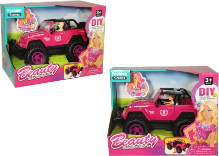 Voiture tout-terrain avec mini poupée - 1 pièce