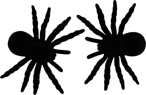 Araignées décoratives 11 cm – lot de 2 pièces