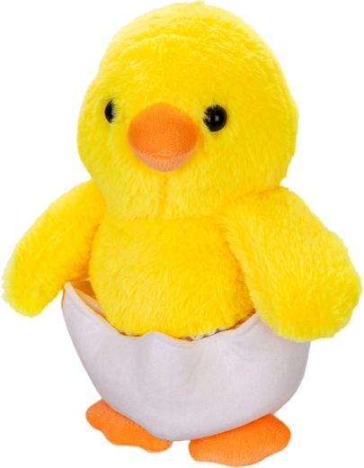 Caneton en peluche dans sa coquille 19 cm