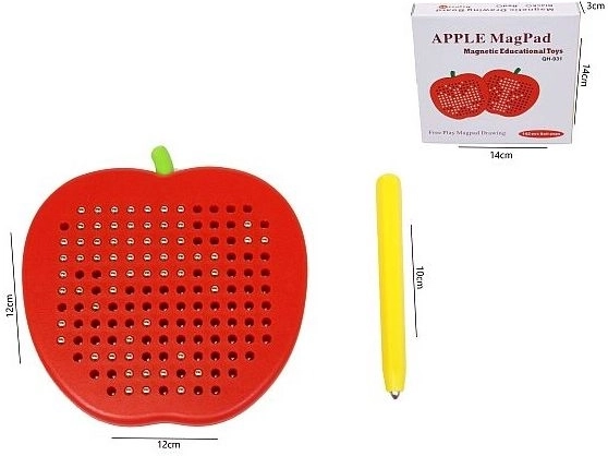 Tableau magnétique en forme de pomme avec billes magnétiques 4 cm