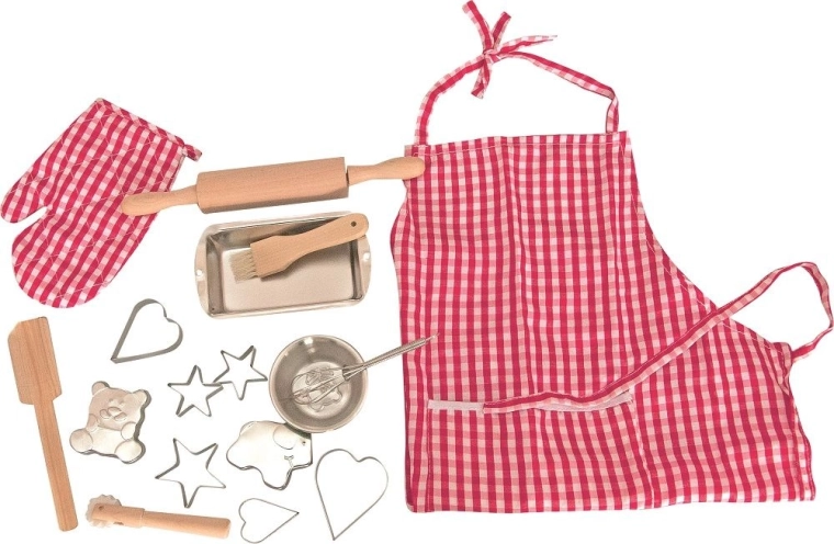 Tablier et moules de cuisson