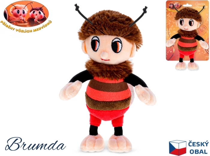 Ourson en peluche Brumda – Histoires des oursons abeilles, 15 cm