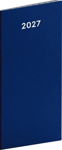 Agenda de poche Notique bleu 2027 (mensuel), 8 × 18 cm