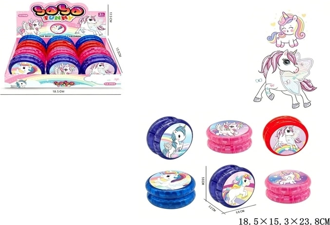 Yo-yo lumineux avec licorne - 1 pièce