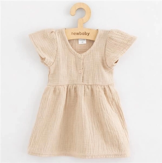Robe en mousseline pour bébé New Baby, beige, taille 86 (12–18 mois)