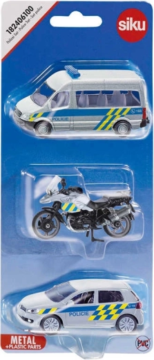 Siku ensemble de police : voitures et moto – version tchèque