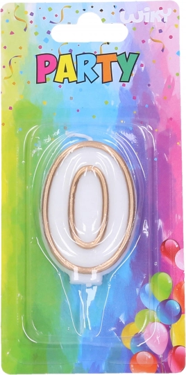 Bougie de fête 0 - or