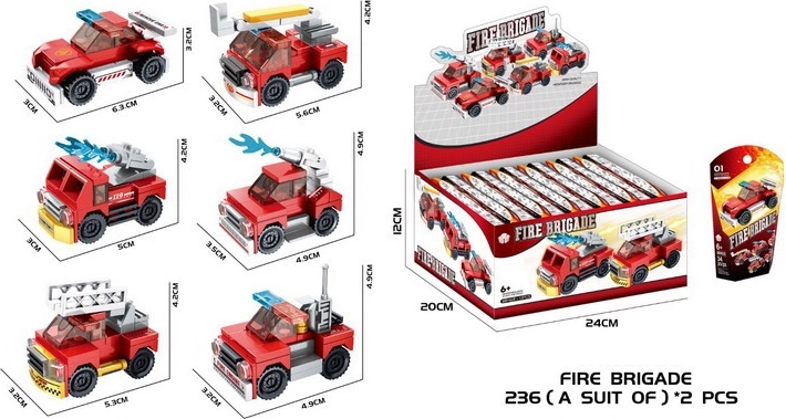 Mini kit de construction camion de pompiers