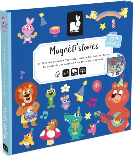 Janod livre magnétique Fête d’anniversaire des animaux