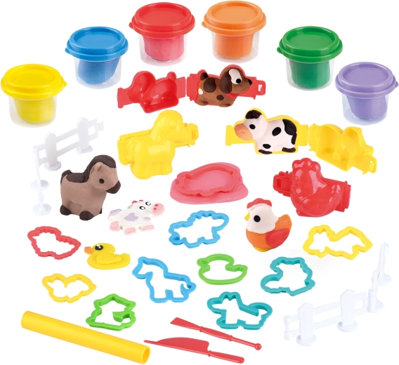 Playgo pâte à modeler ferme, 6 × 56 g - 1 pièce