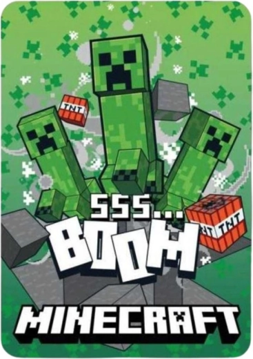 Plaid polaire Minecraft - 1 pièce