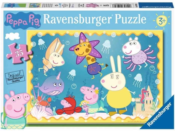 Puzzle Ravensburger Peppa Pig : Monde sous-marin, 35 pièces