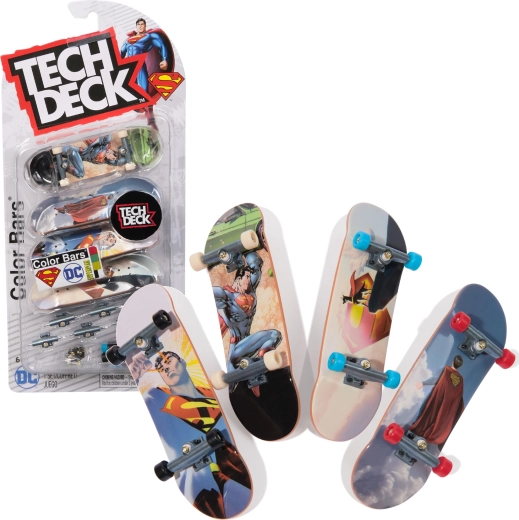 Set de fingerboards Tech Deck 4 mini skateboards à assembler DC Comics Superman