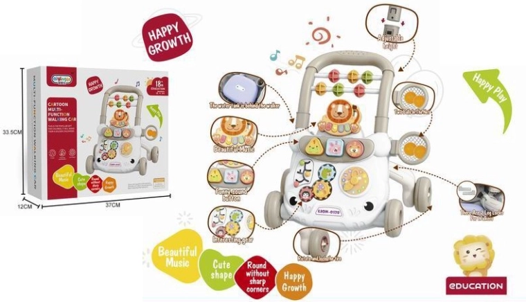 Trottinette bébé interactive en forme de lion