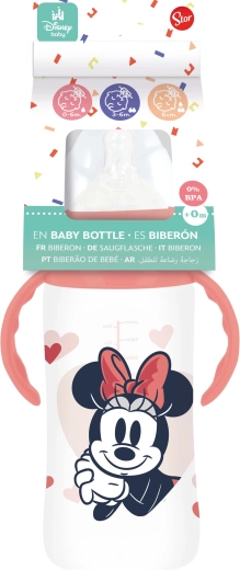 Biberon avec poignées 360 ml avec système anti-coliques MINNIE