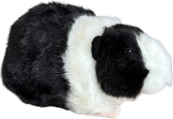 Cochon d’Inde en peluche noir et blanc 20 cm