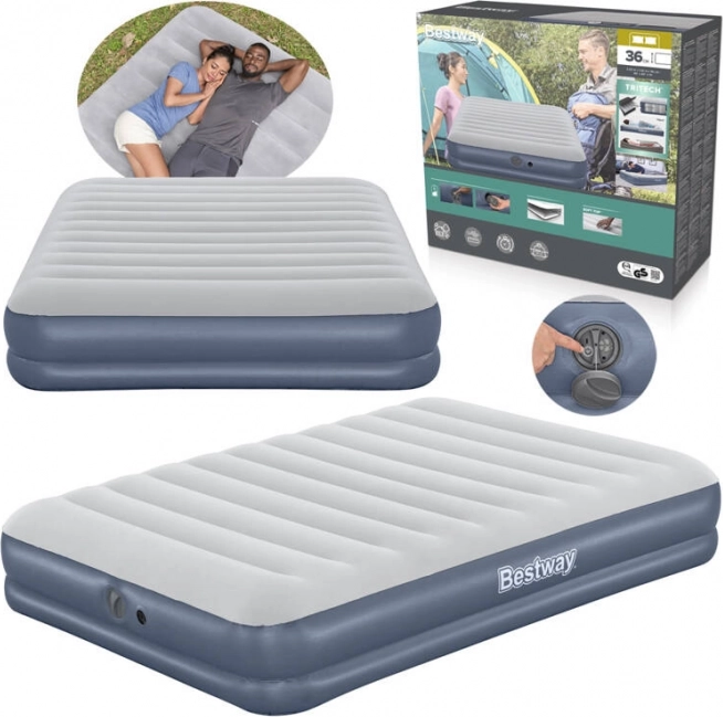 matelas gonflable queen BESTWAY Tritech avec pompe à batterie 203 × 152 × 36 cm