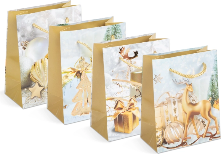 Sac cadeau de Noël en papier pour bouteille - 1 pièce