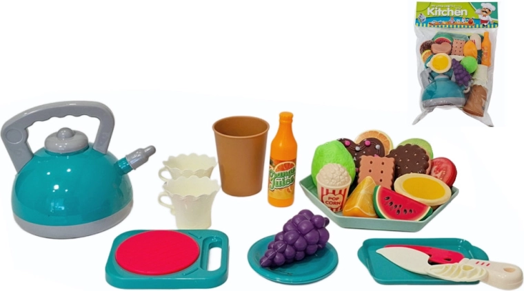 Set de cuisine (aliments et vaisselle) pour jouer