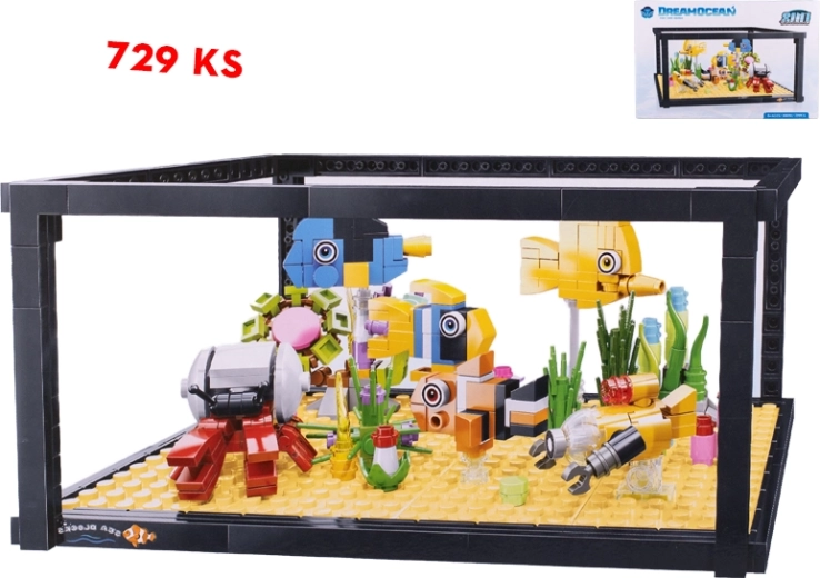 Kit de construction aquarium 729 pièces