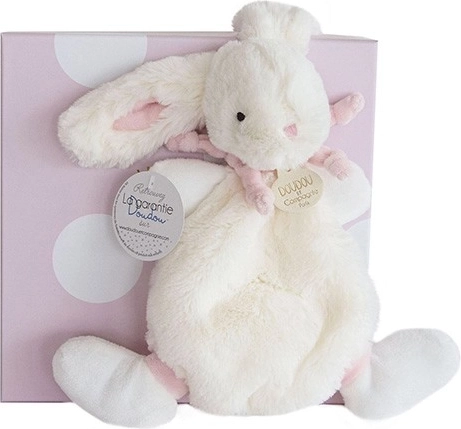 Doudou coffret cadeau - lapin en peluche rose