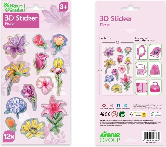 Autocollants 3D fleurs Avenir