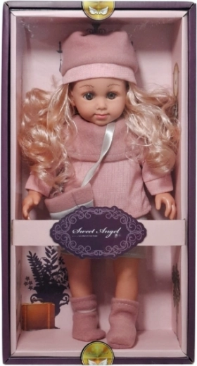 Poupée aux longs cheveux blonds bouclés