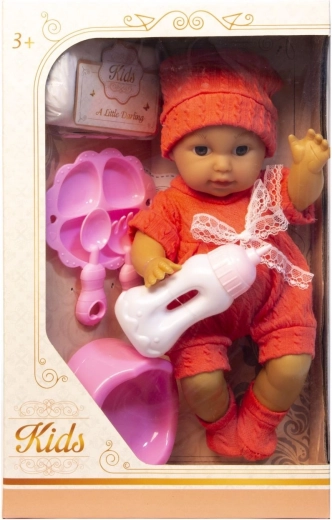 Poupée bébé avec accessoires, boit et fait pipi - 1 pièce