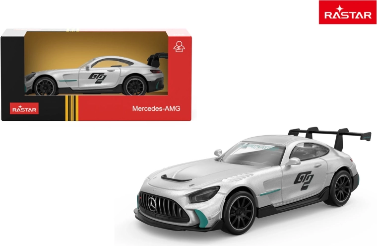 Modèle de voiture en métal Rastar Mercedes-AMG GT2 1:43 argenté